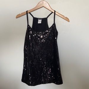 NWOT Black sequin tank